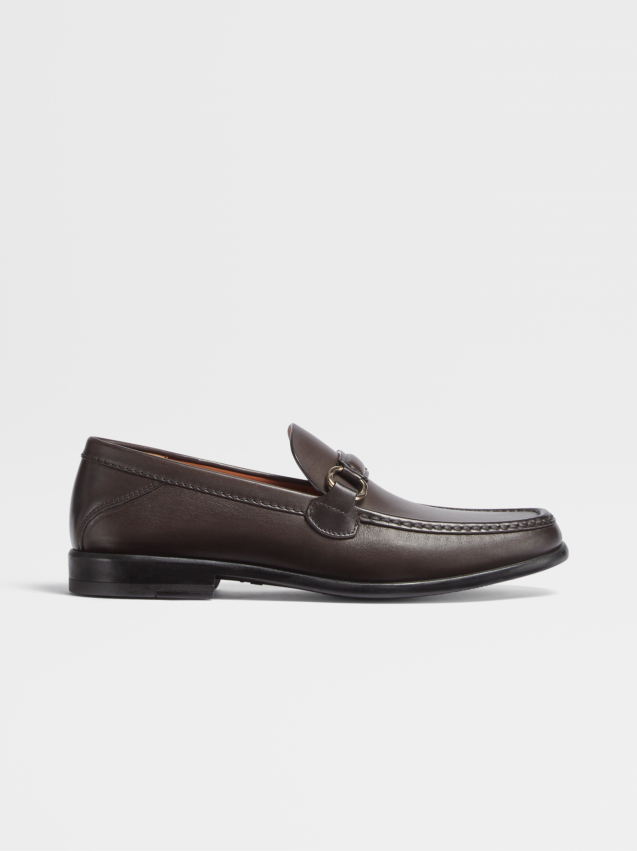 Dark Brown Hand-Buffed Leather Vittorio Loafers